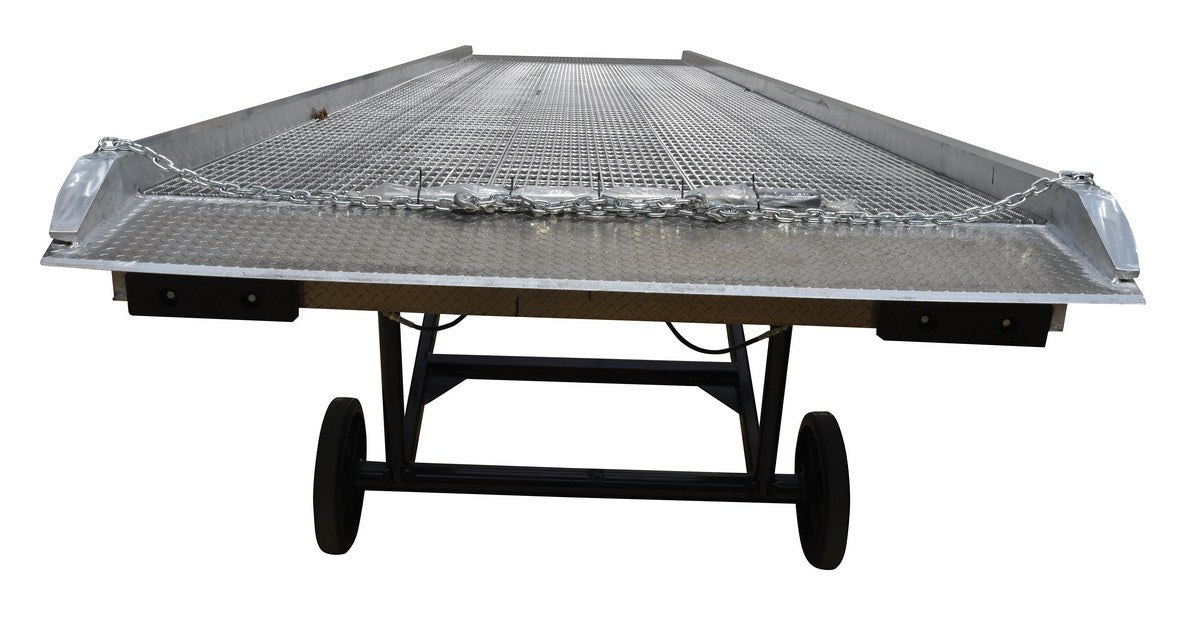 Vestil Aluminum Yard Ramp 360 In. x 95 In. 16000 Lb. Capacity Silver