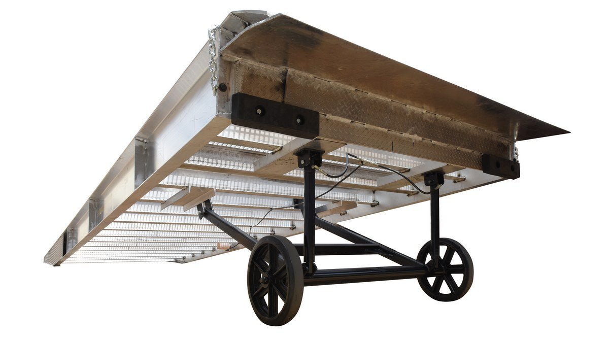 Vestil Aluminum Yard Ramp 360 In. x 95 In. 16000 Lb. Capacity Silver