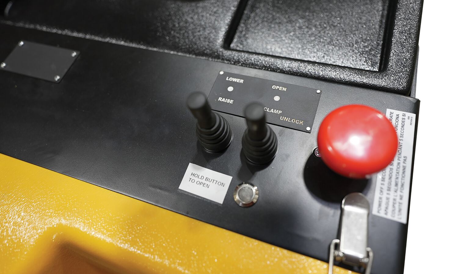 Vestil Counter Balanced Powered 23 In. - 41 In. Bale Clamp Lifter 800 Lb. Capacity Black/Yellow