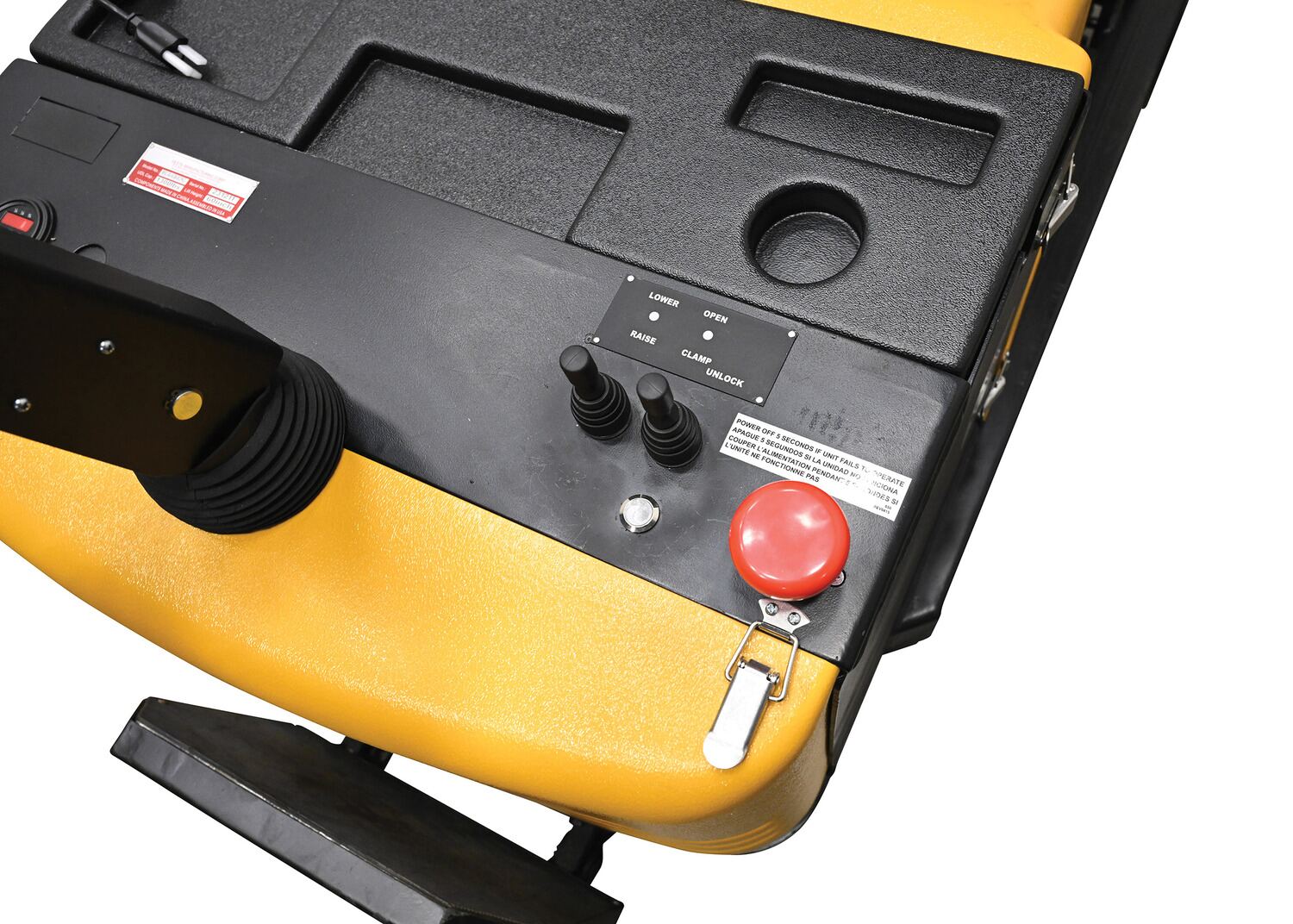 Vestil Counter Balanced Powered 27 In. - 51 In. Bale Clamp Lifter 800 Lb. Capacity Black/Yellow