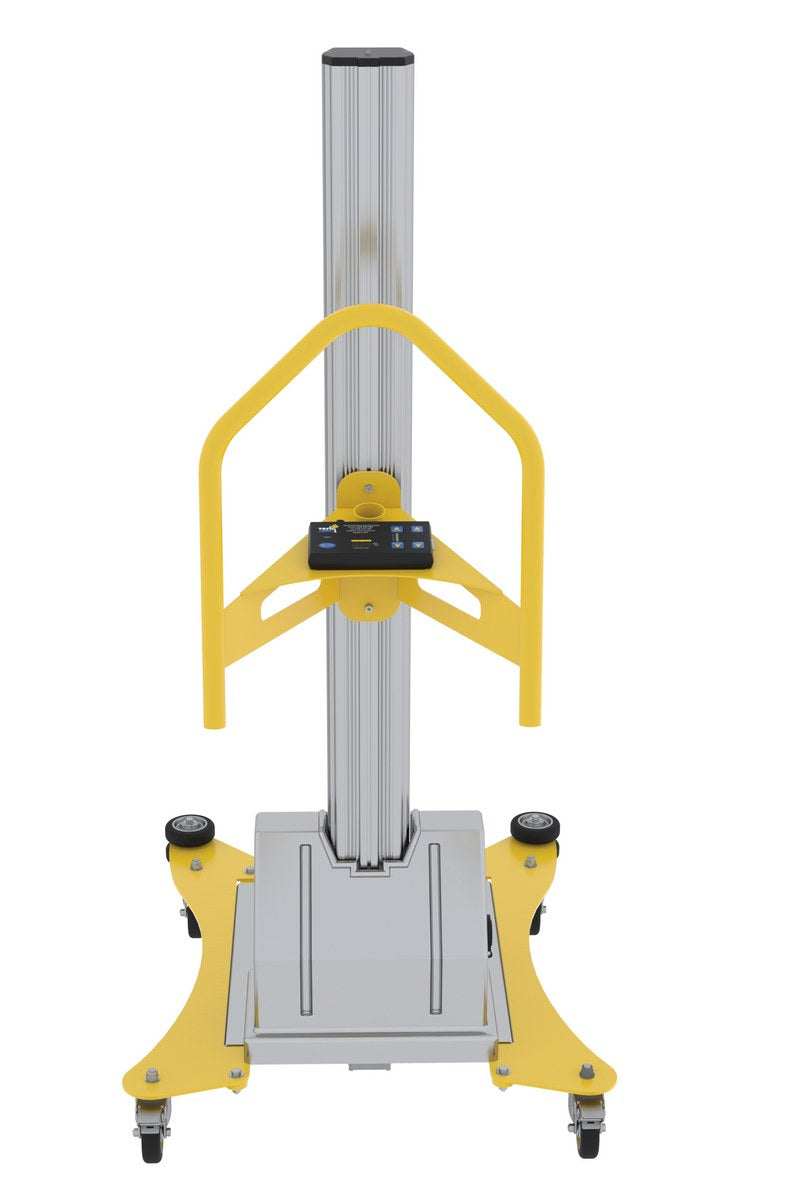 Vestil Quick Lift DC Powered Pallet Stretch Wrap Machine 72 In. Maximum Wrap Length Yellow
