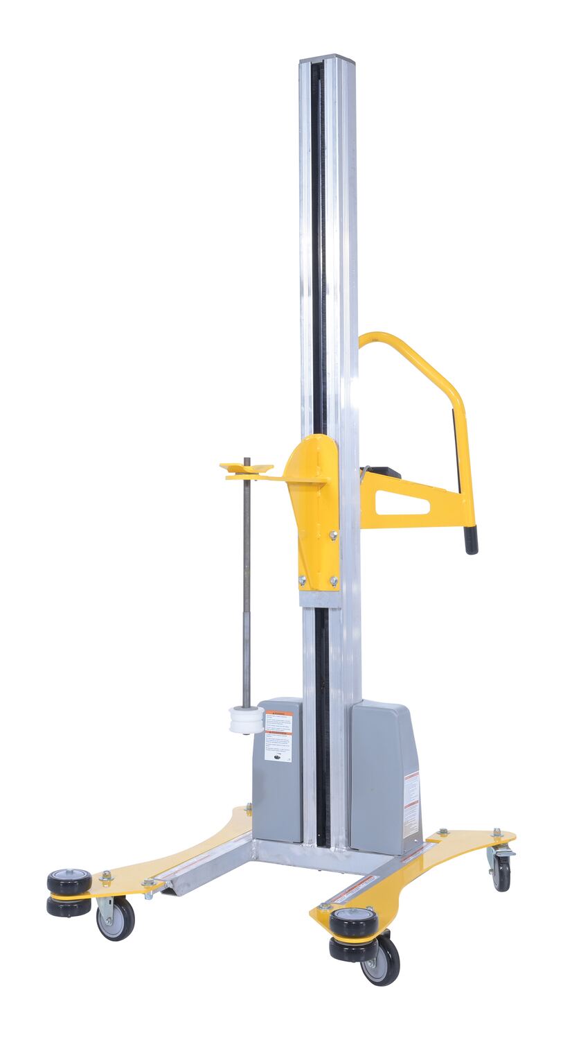 Vestil Quick Lift DC Powered Pallet Stretch Wrap Machine 88 In. Maximum Wrap Length Yellow