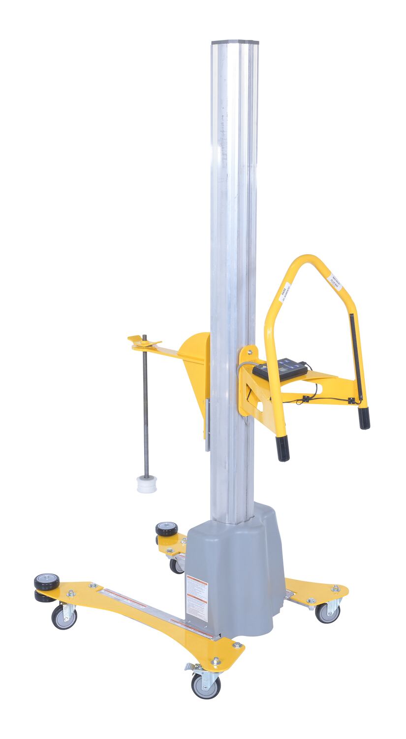 Vestil Quick Lift DC Powered Pallet Stretch Wrap Machine 88 In. Maximum Wrap Length Yellow