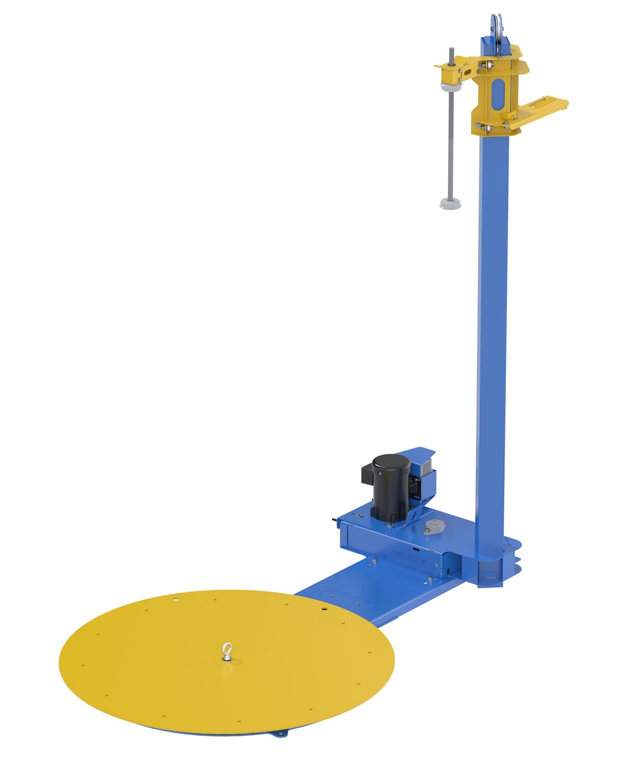 Vestil Semi-Automatic Stretch Wrap Machine 50 In. Turntable Diameter 4,000 Lb. Capacity Blue / Yellow