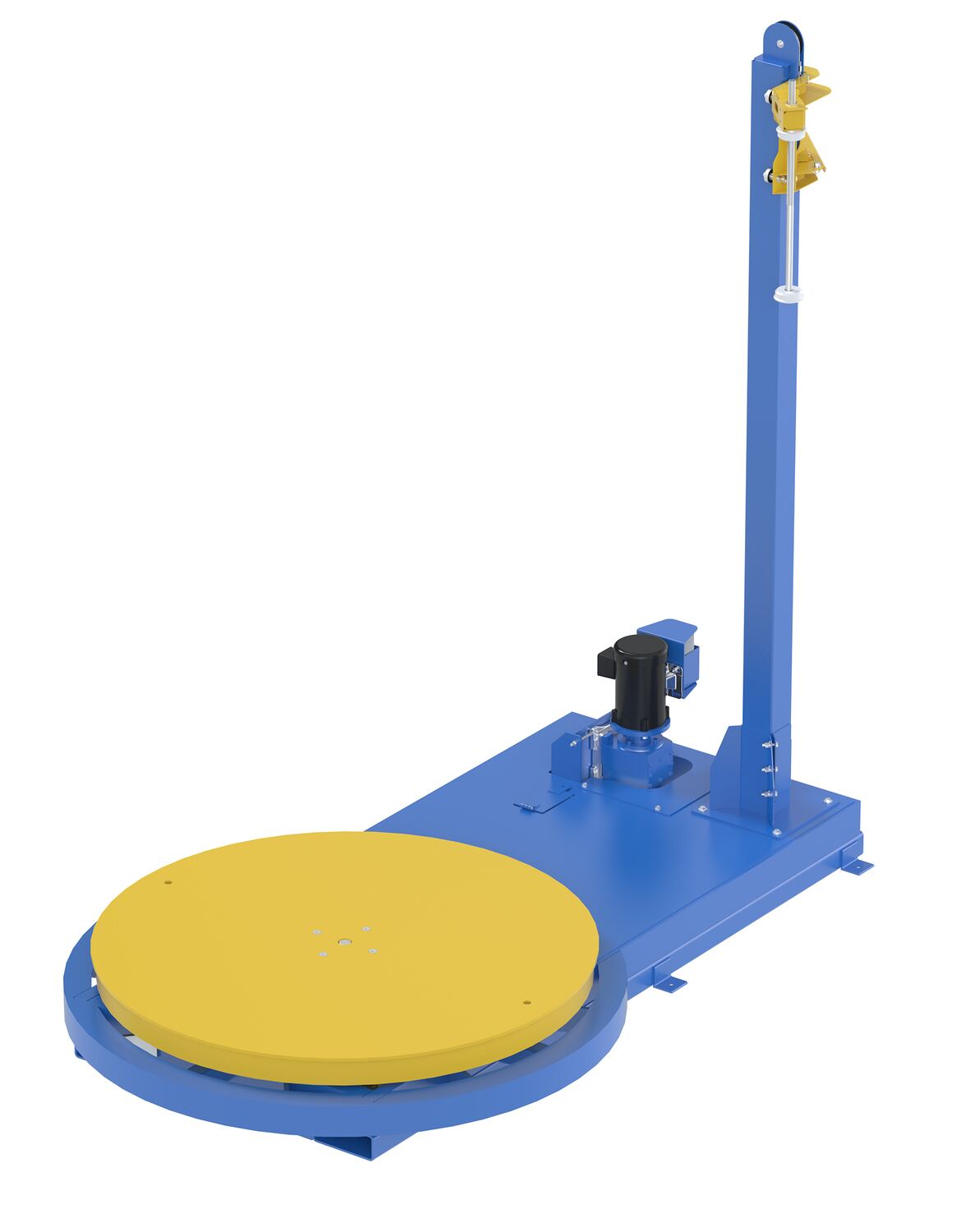 Vestil Semi-Automatic Stretch Wrap Machine 54 In. Turntable Diameter 5,000 Lb. Capacity Blue / Yellow