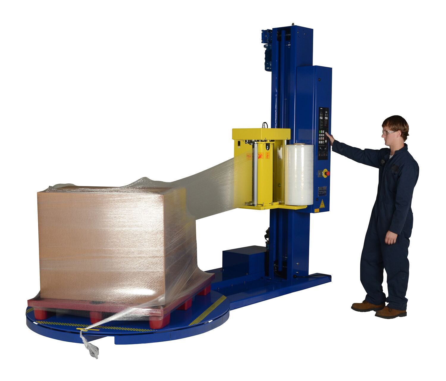 Vestil Auto Wrap Stretch Wrapper 60 In. Turntable Diameter 4,000 Lb. Capacity Blue