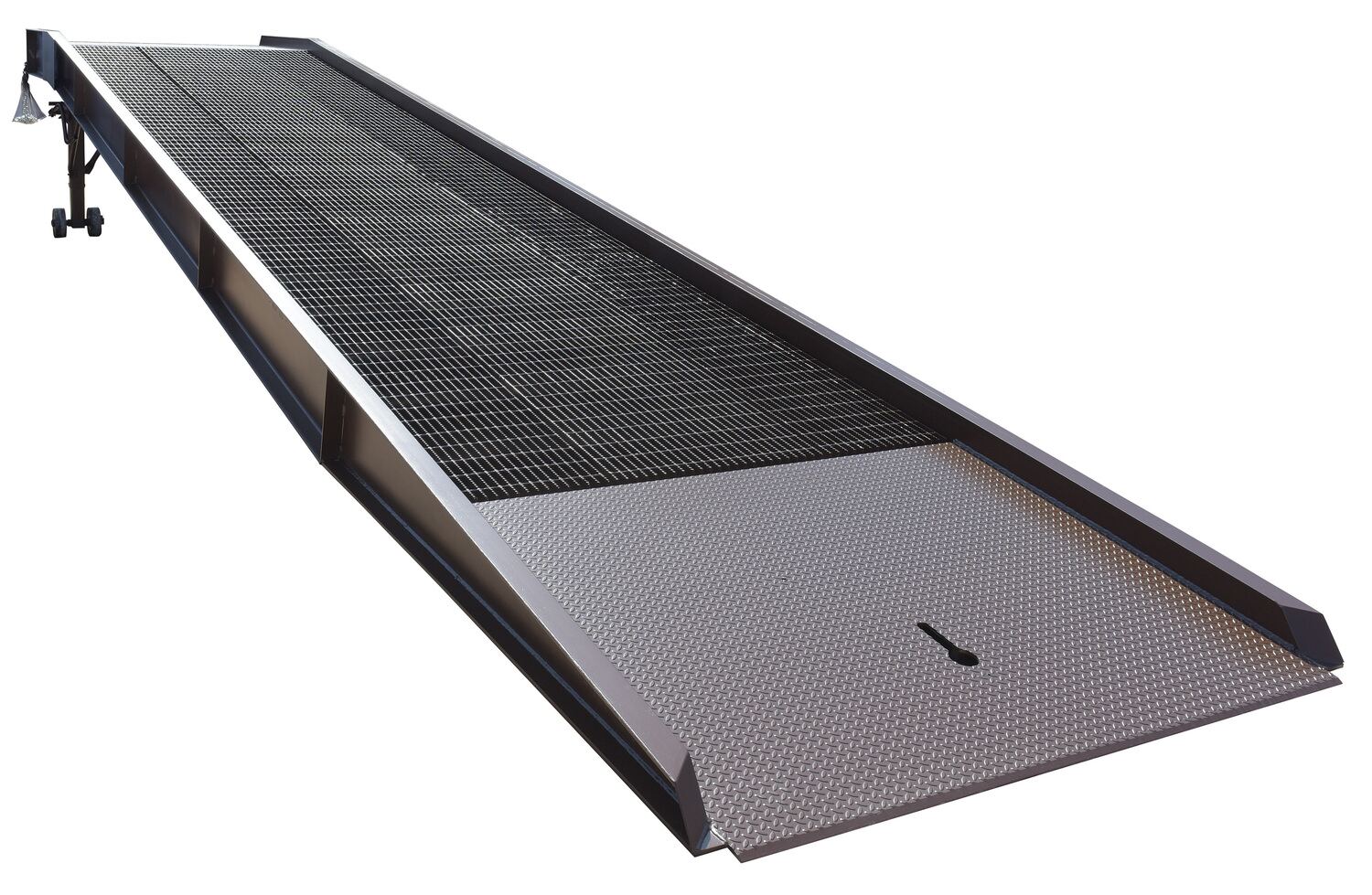 Vestil Steel Overlap Yard Ramp 85 In. x 36 Ft. 30,000 lb. Capacity Earth Tone Brown