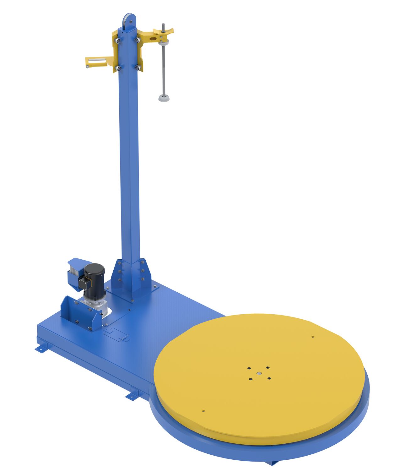 Vestil Semi-Automatic Stretch Wrapper 60 In. Turntable Diameter 5,000 Lb. Capacity Blue / Yellow