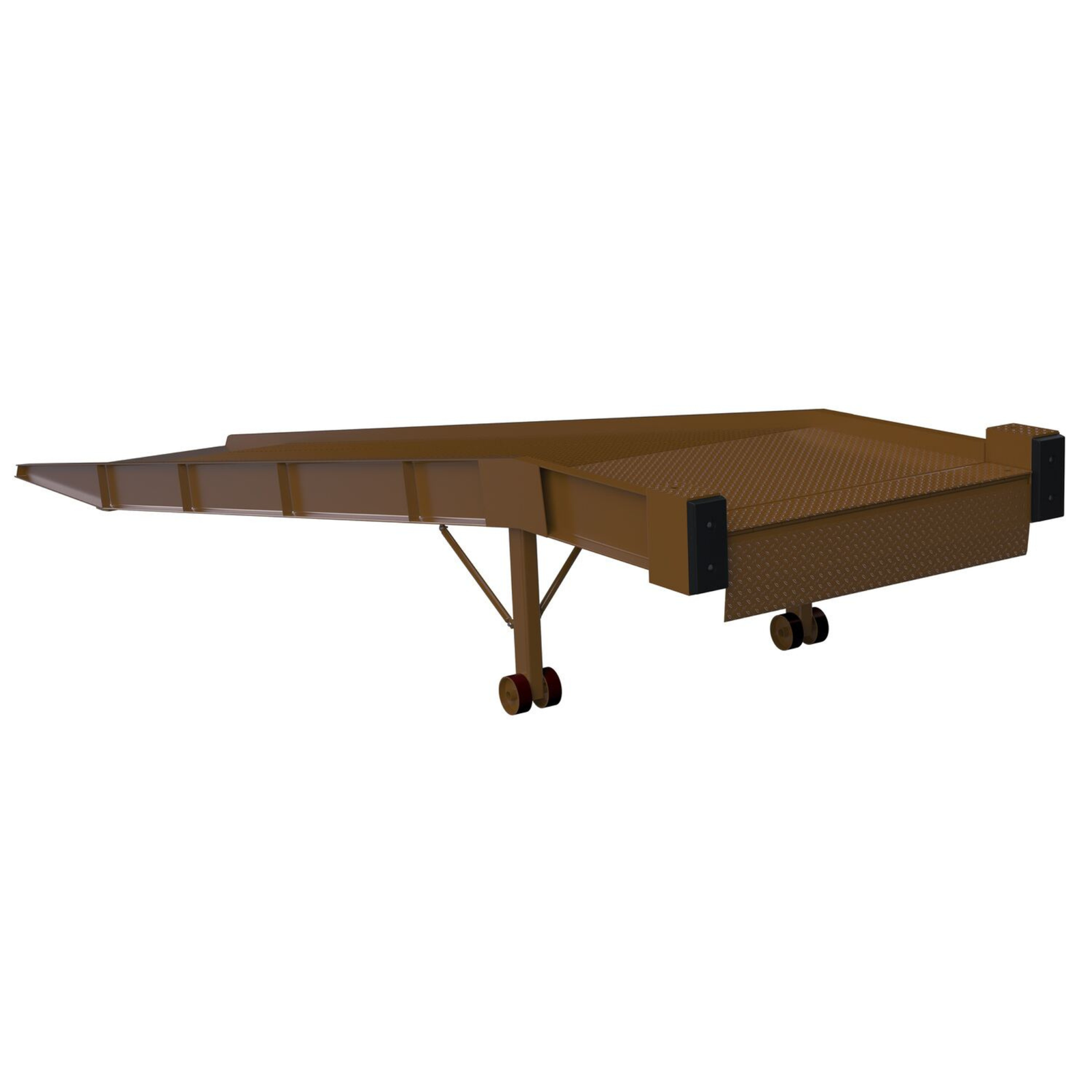 Vestil Steel Yard Ramp Mechanical Dock Leveler 73 In. x 36 Ft. 30,000 lb. Capacity Earth Tone Brown