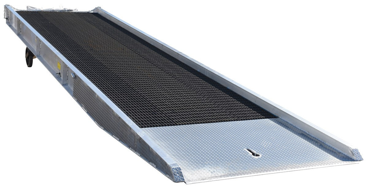 Vestil Aluminum/Steel Yard Ramp Grating 86 In. x 30 Ft. 16,000 Lb. Capacity Silver