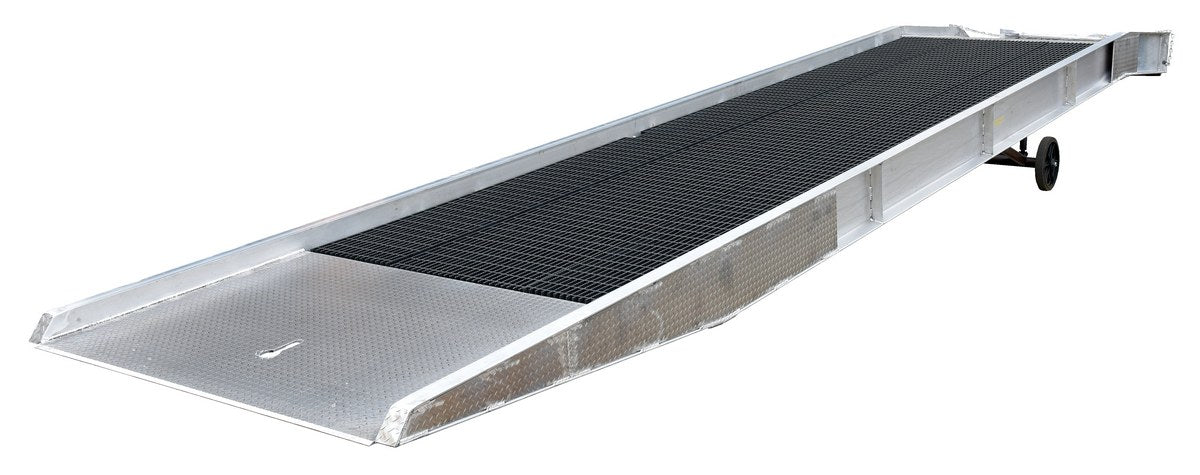 Vestil Aluminum/Steel Yard Ramp Grating 86 In. x 36 Ft. 16,000 Lb. Capacity Silver