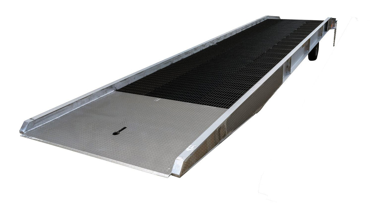 Vestil Aluminum/Steel Yard Ramp Grating 86 In. x 36 Ft. 25,000 Lb. Capacity Silver