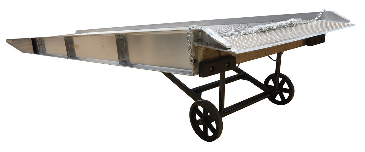 Vestil Aluminum Yard Ramp 360 In. x 95 In. 16000 Lb. Capacity Silver