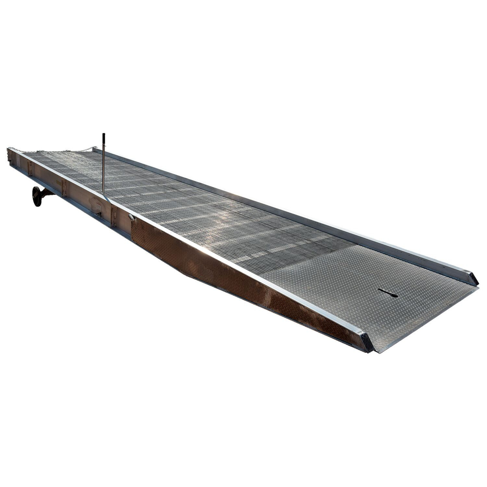 Vestil Aluminum Yard Ramp 360 In. x 95 In. 25000 Lb. Capacity Silver