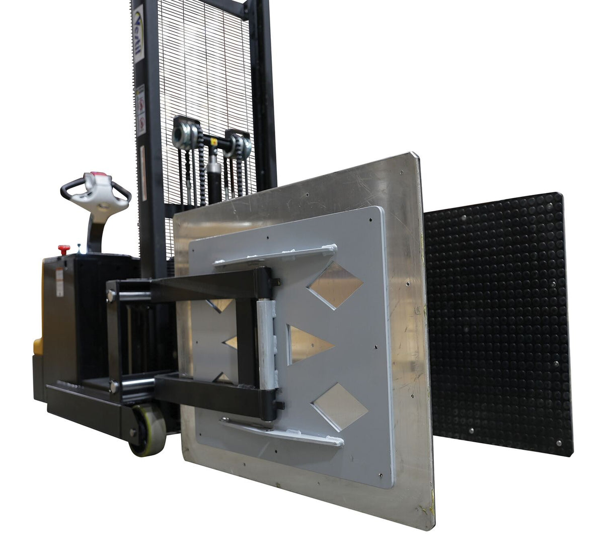 Vestil Counter Balanced Powered 23 In. - 41 In. Bale Clamp Lifter 800 Lb. Capacity Black/Yellow