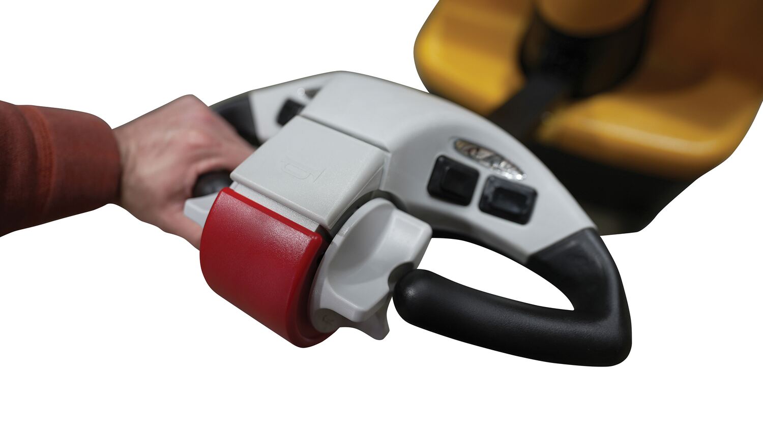 Vestil Counter Balanced Powered 23 In. - 41 In. Bale Clamp Lifter 800 Lb. Capacity Black/Yellow