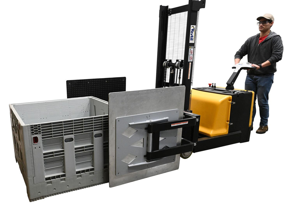 Vestil Counter Balanced Powered 27 In. - 51 In. Bale Clamp Lifter 800 Lb. Capacity Black/Yellow