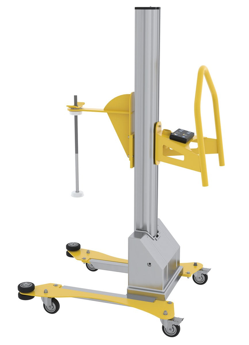 Vestil Quick Lift DC Powered Pallet Stretch Wrap Machine 72 In. Maximum Wrap Length Yellow