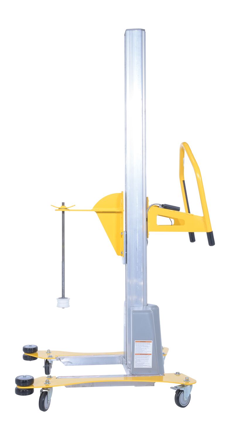 Vestil Quick Lift DC Powered Pallet Stretch Wrap Machine 88 In. Maximum Wrap Length Yellow