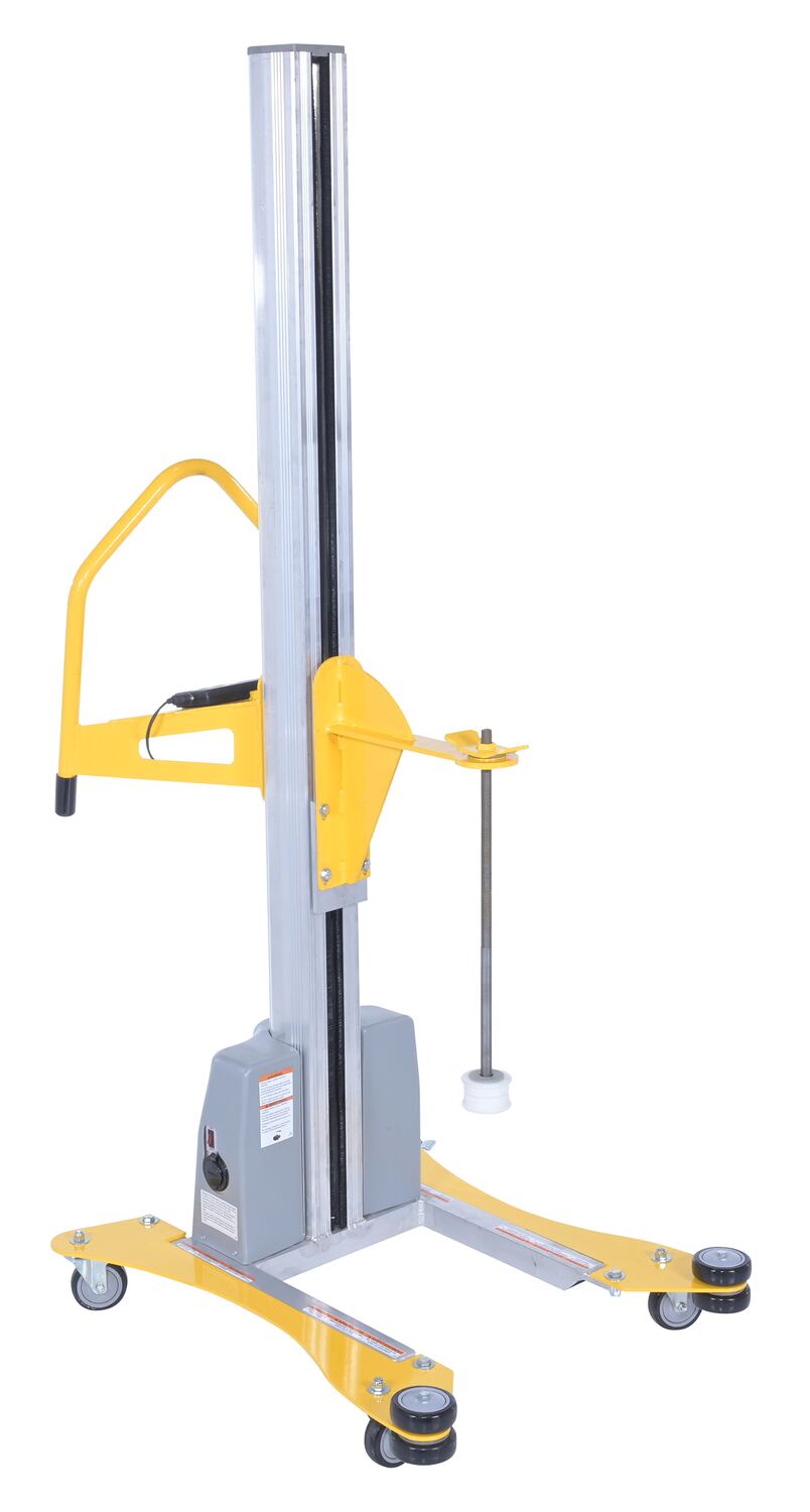 Vestil Quick Lift DC Powered Pallet Stretch Wrap Machine 88 In. Maximum Wrap Length Yellow