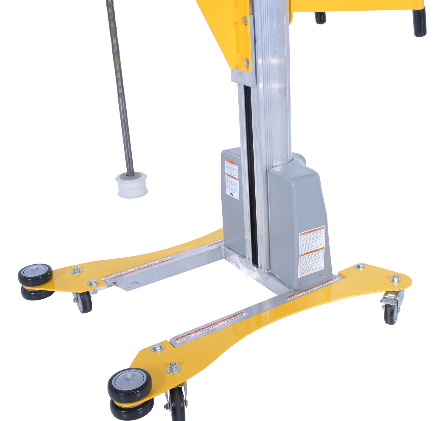 Vestil Quick Lift DC Powered Pallet Stretch Wrap Machine 88 In. Maximum Wrap Length Yellow