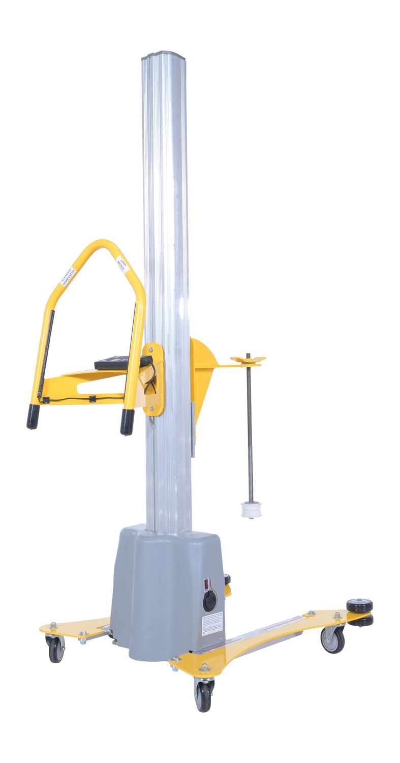 Vestil Quick Lift DC Powered Pallet Stretch Wrap Machine 88 In. Maximum Wrap Length Yellow