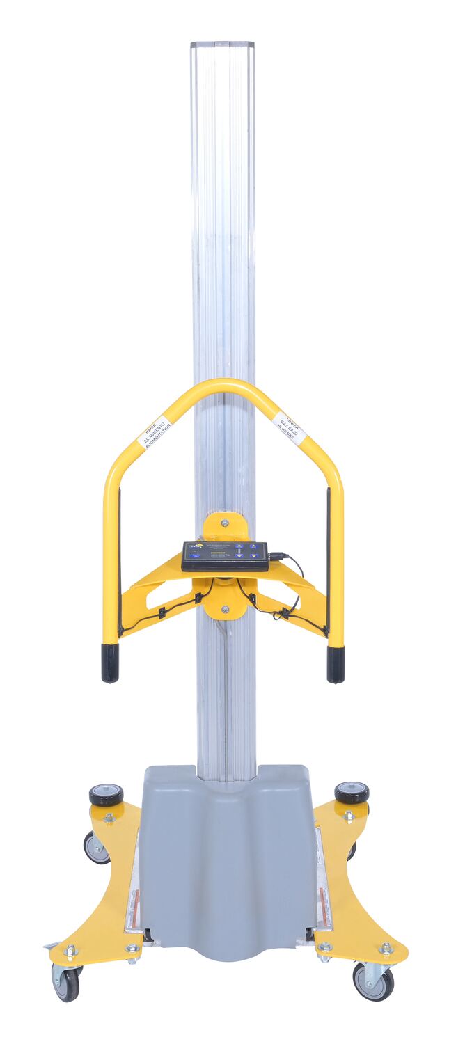 Vestil Quick Lift DC Powered Pallet Stretch Wrap Machine 88 In. Maximum Wrap Length Yellow