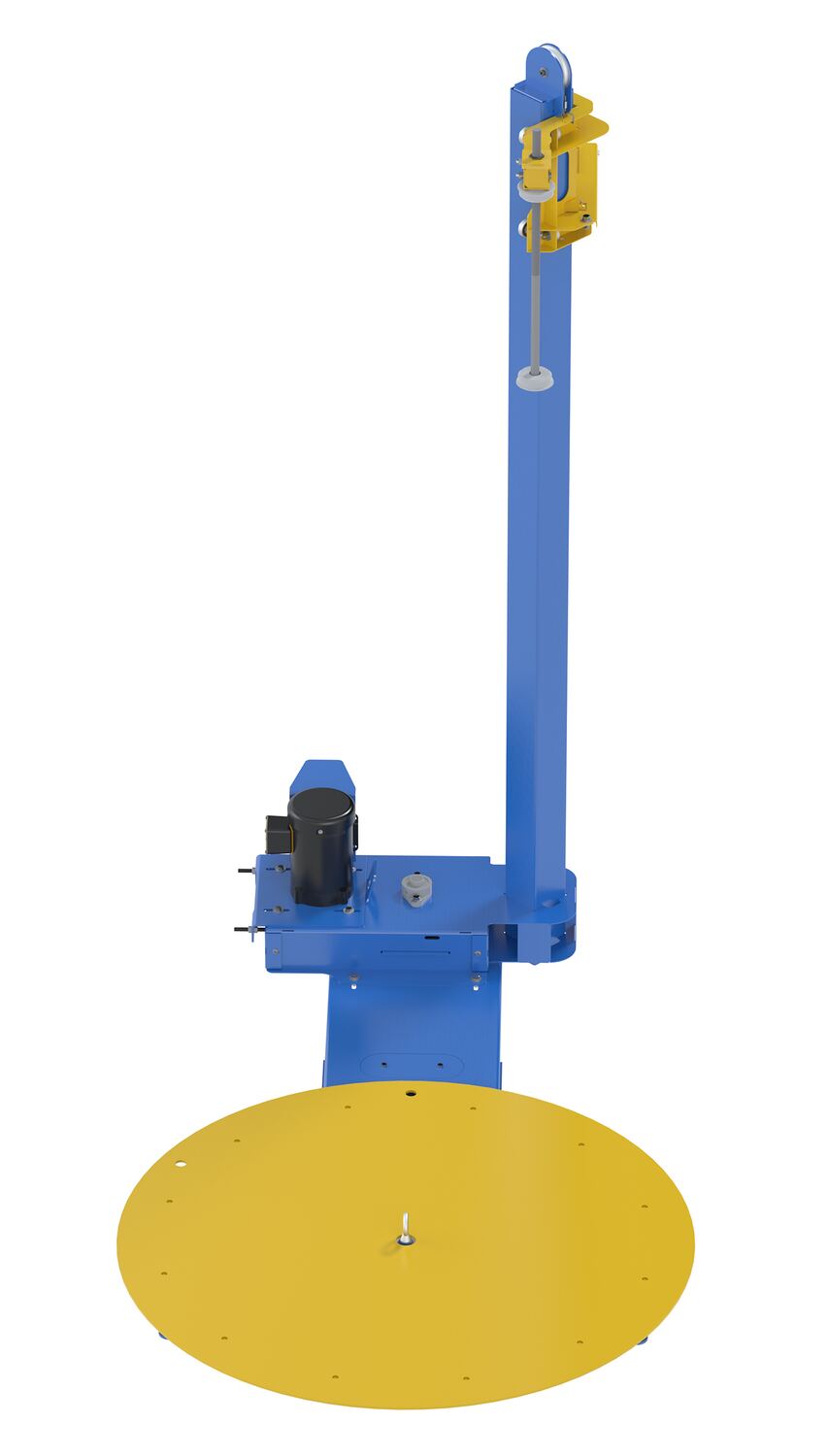 Vestil Semi-Automatic Stretch Wrap Machine 50 In. Turntable Diameter 4,000 Lb. Capacity Blue / Yellow