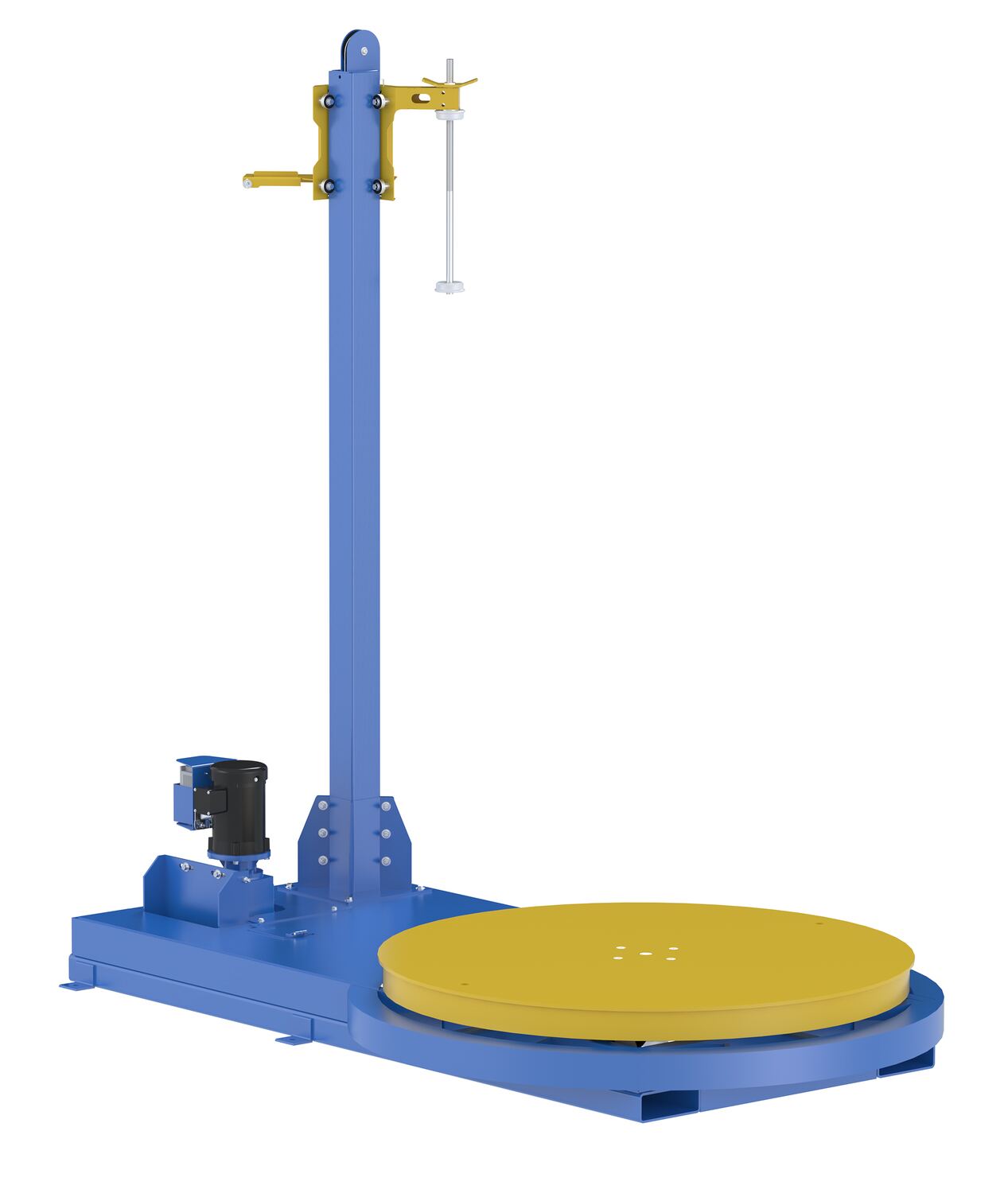 Vestil Semi-Automatic Stretch Wrap Machine 54 In. Turntable Diameter 5,000 Lb. Capacity Blue / Yellow