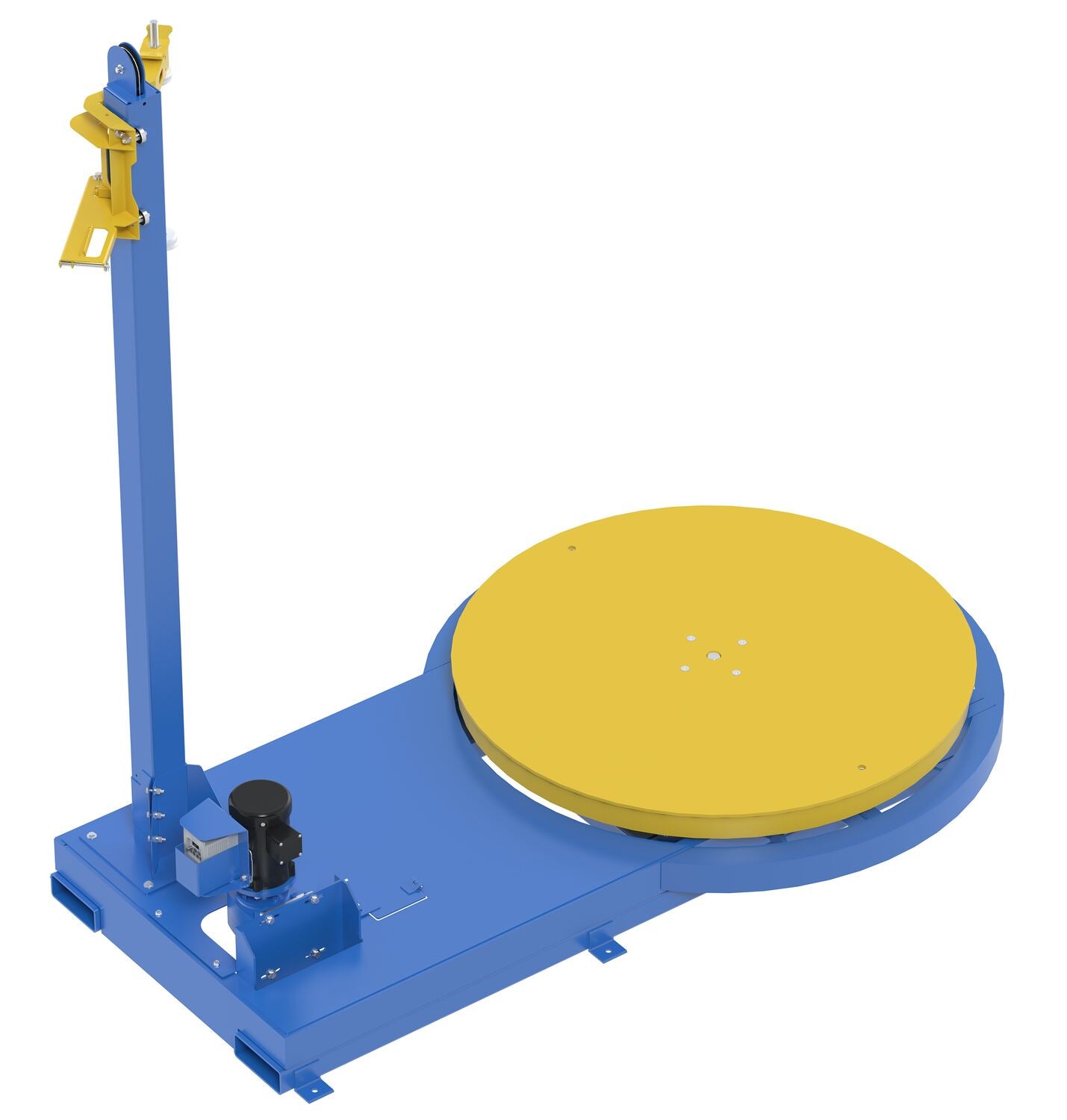 Vestil Semi-Automatic Stretch Wrap Machine 54 In. Turntable Diameter 5,000 Lb. Capacity Blue / Yellow