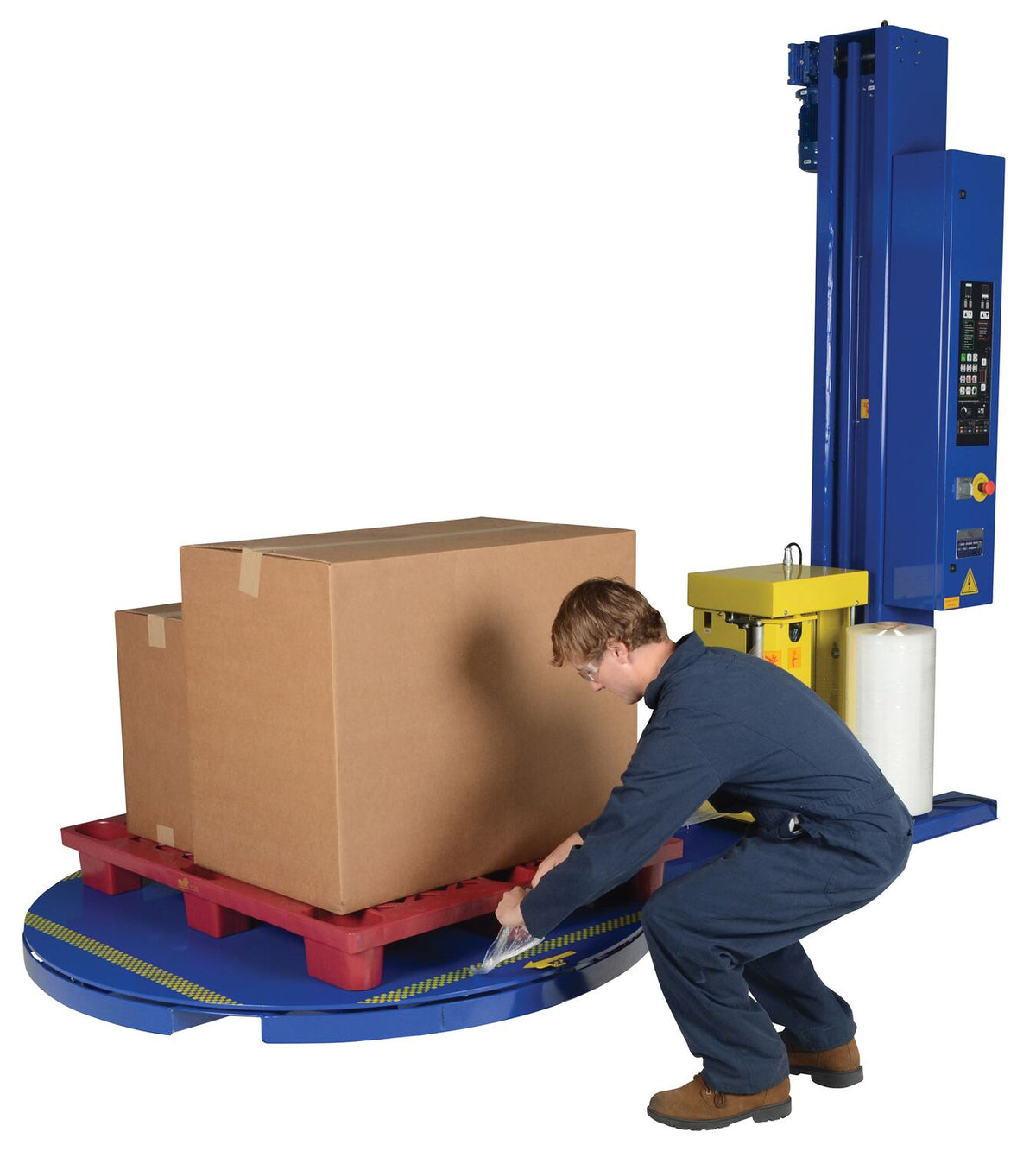 Vestil Auto Wrap Stretch Wrapper 60 In. Turntable Diameter 4,000 Lb. Capacity Blue