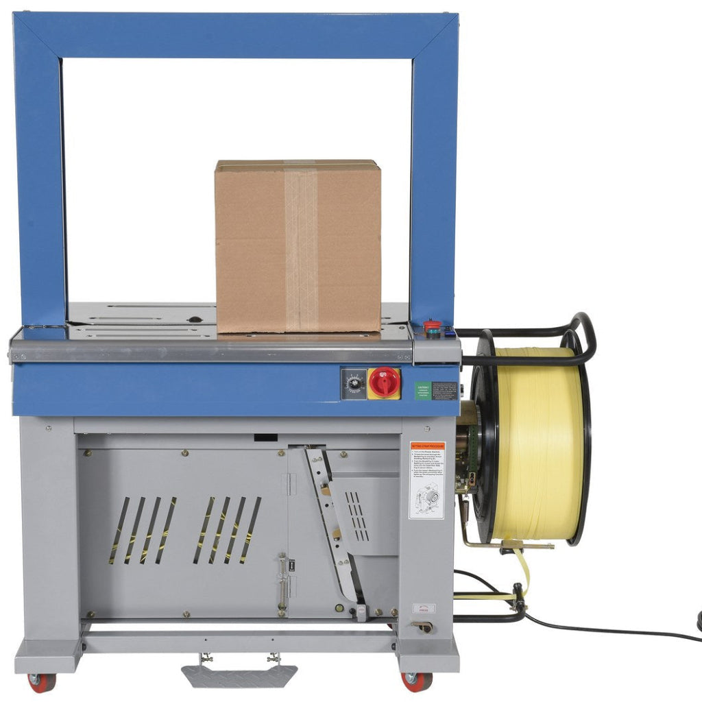Vestil Steel Automatic High Speed Strapping Machine 23-1/8 In. x 48-3/8 In. x 58 In. Gray