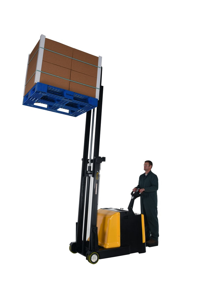 Vestil Steel Counter Balanced Powered Drive Lift 2 In. to 118 In. Raised Height 2,000 Lb. Capacity Black / Yellow