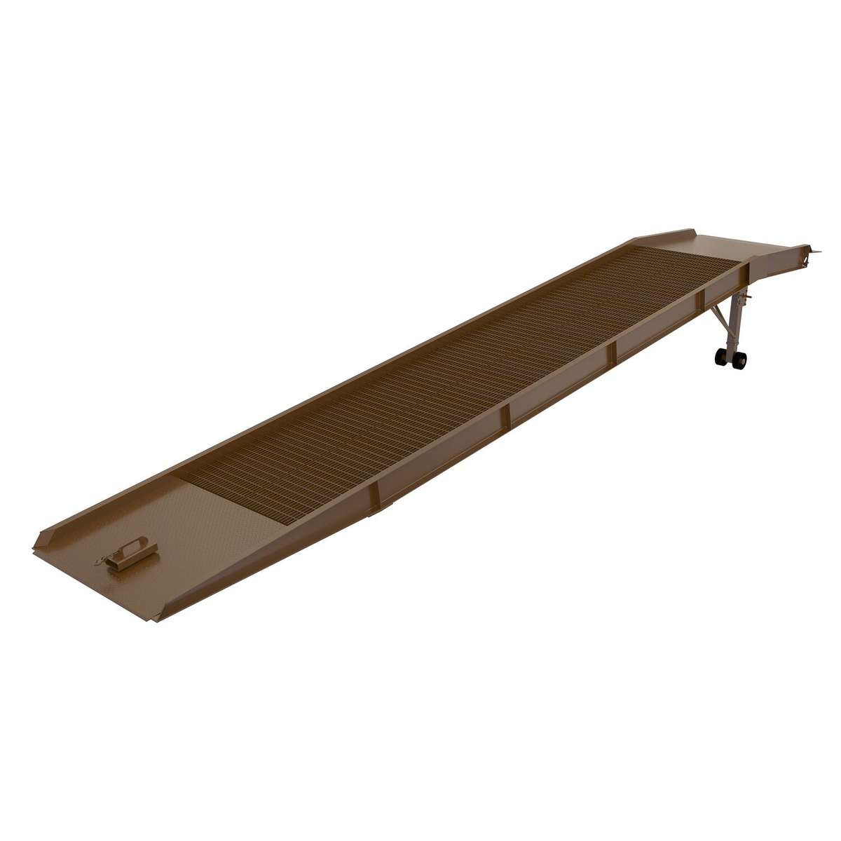 Vestil Steel Overlap Yard Ramp 73 In. x 36 Ft. 25,000 lb. Capacity Earth Tone Brown