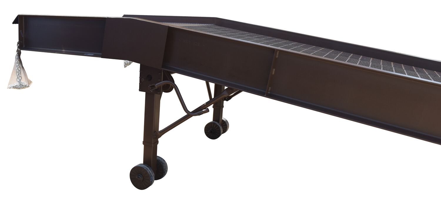 Vestil Steel Overlap Yard Ramp 85 In. x 36 Ft. 30,000 lb. Capacity Earth Tone Brown