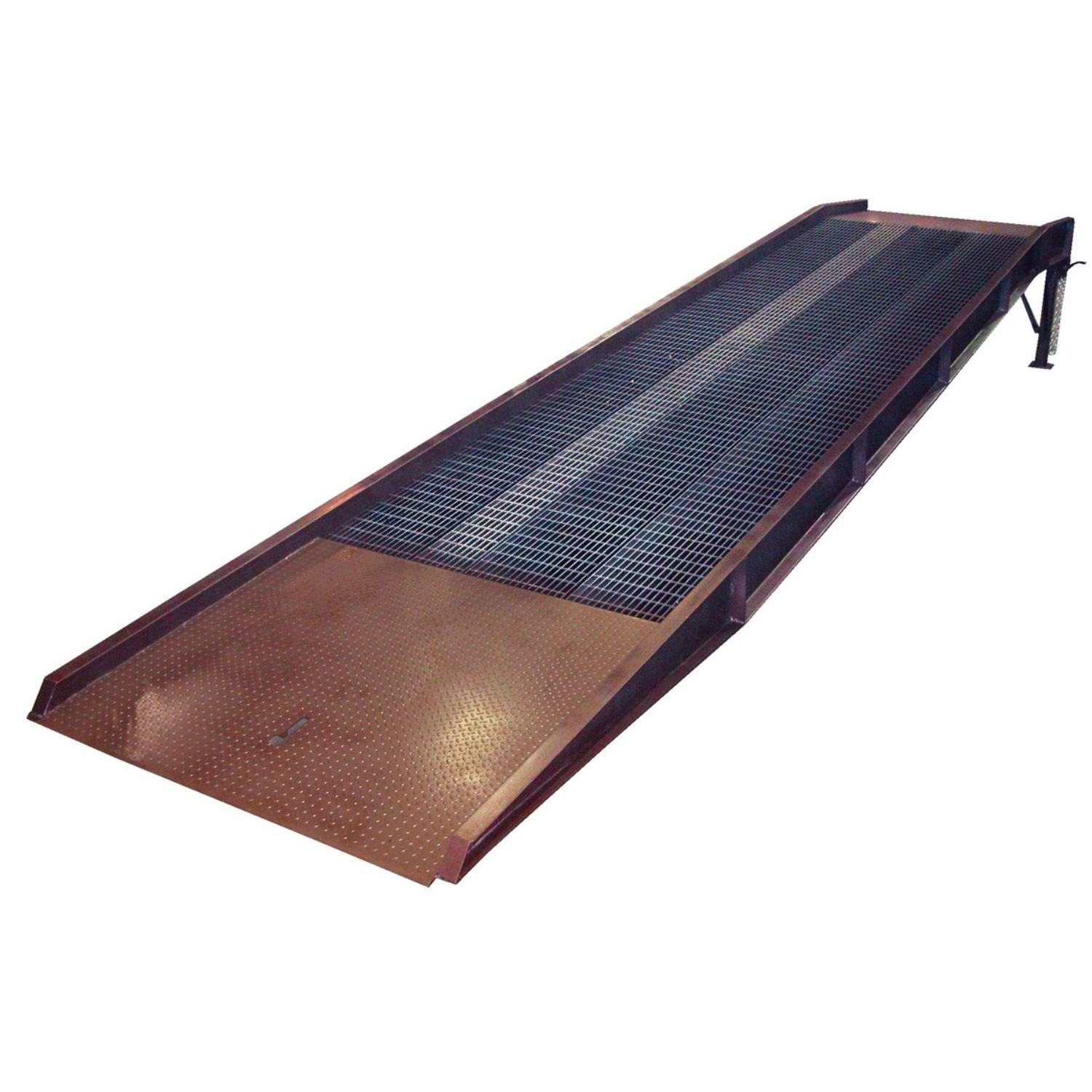 Vestil Steel Yard Ramp Mechanical Dock Leveler 85 In. x 36 Ft. 16,000 lb. Capacity Earth Tone Brown