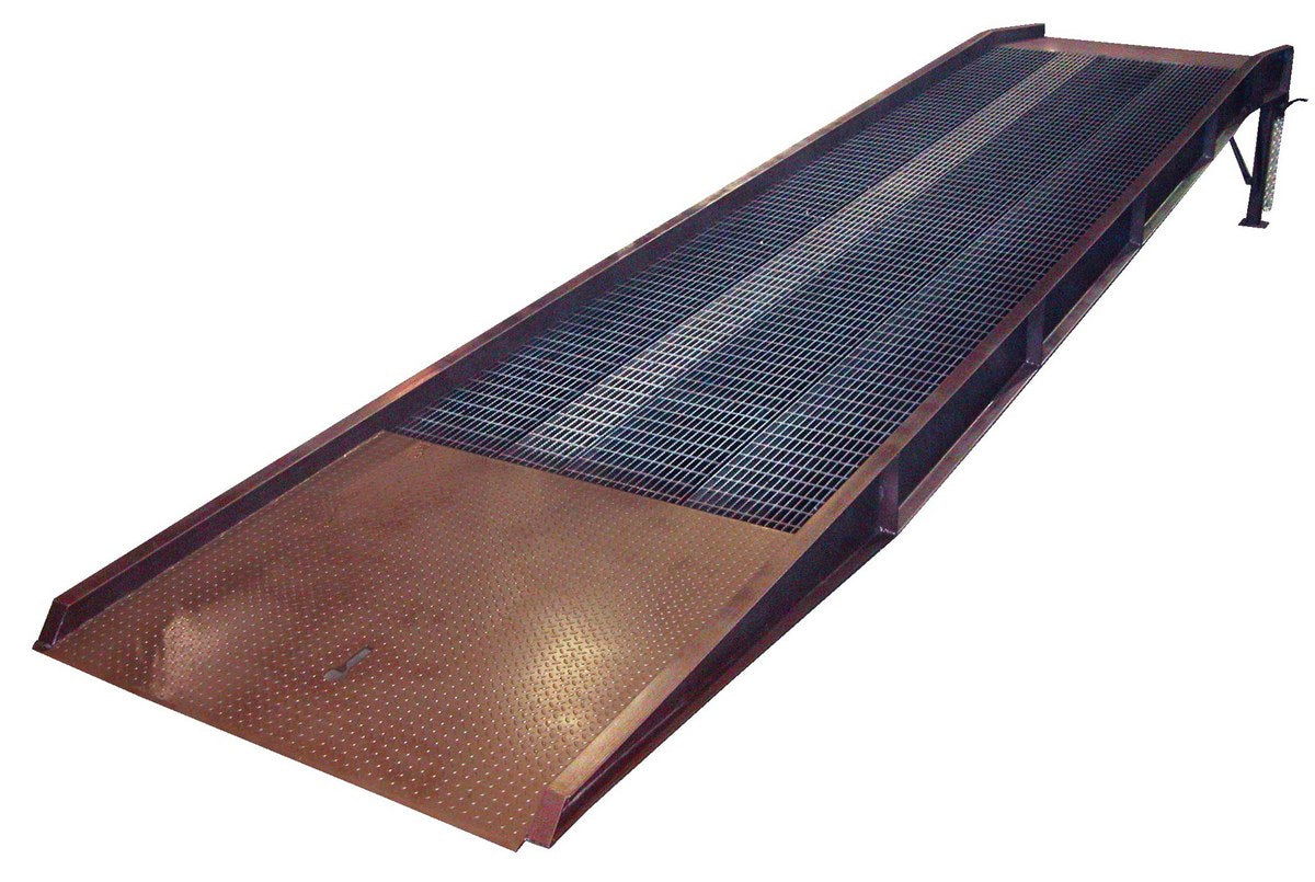 Vestil Steel Yard Ramp Mechanical Dock Leveler 85 In. x 36 Ft. 20,000 lb. Capacity Earth Tone Brown