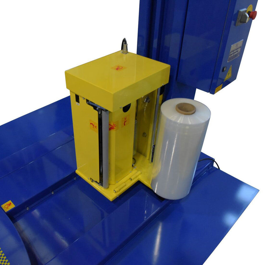 Vestil Steel Auto Wrap Stretch Wrap Machine 78-3/4 In. Turntable Diameter 4,000 Lb. Capacity Blue