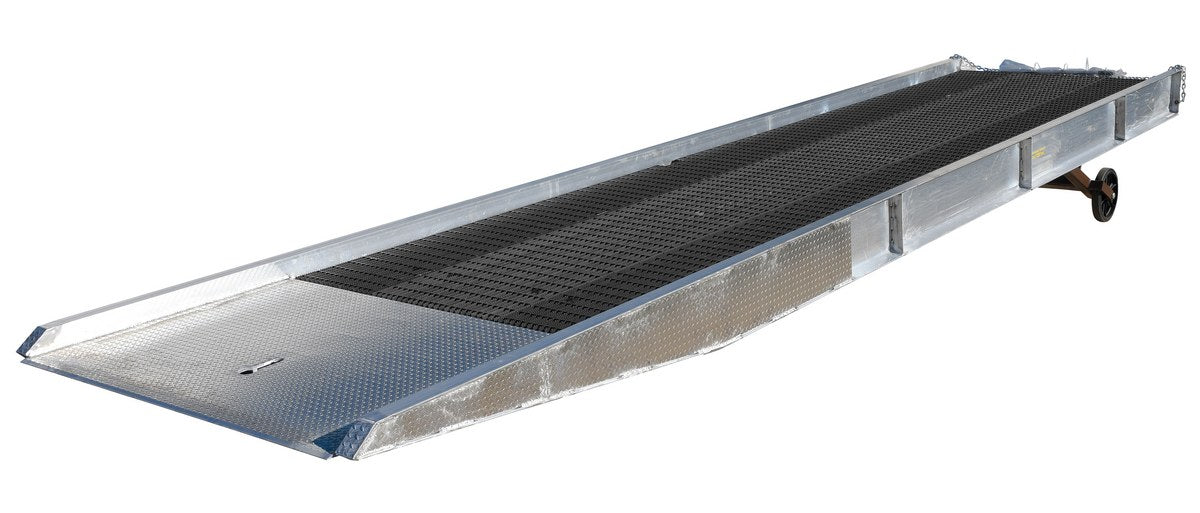 Vestil Aluminum/Steel Yard Ramp Grating 74 In. x 30 Ft. 25,000 Lb. Capacity Silver