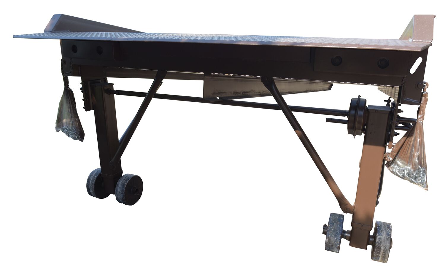 Vestil Steel Overlap Yard Ramp 85 In. x 30 Ft. 25,000 lb. Capacity Earth Tone Brown