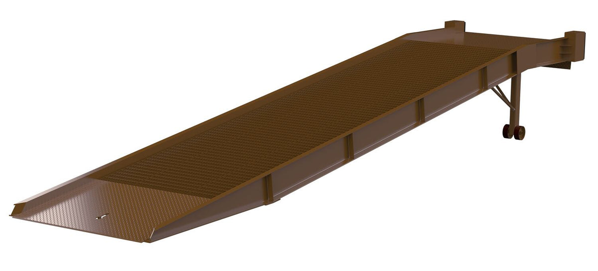 Vestil Steel Yard Ramp Hydraulic Dock Leveler 73 In. x 36 Ft. 25,000 lb. Capacity Earth Tone Brown